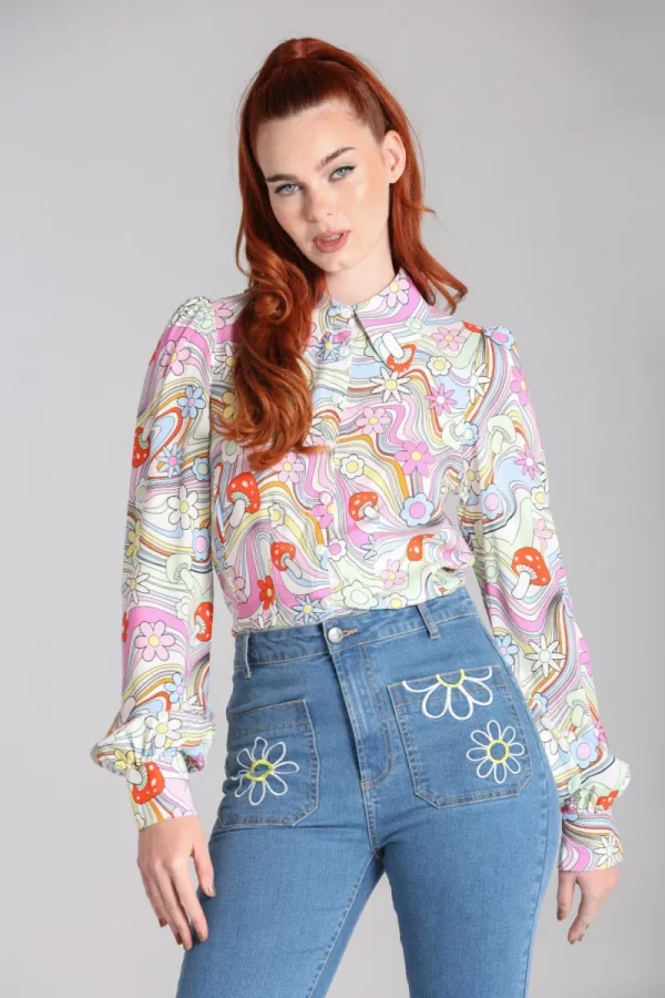 Hell Bunny Tops | Blouses>Happy Daze Blouse Multi