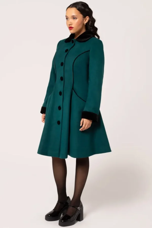 Hell Bunny Coats & Jackets | Coats & Jackets>Harper Coat Green