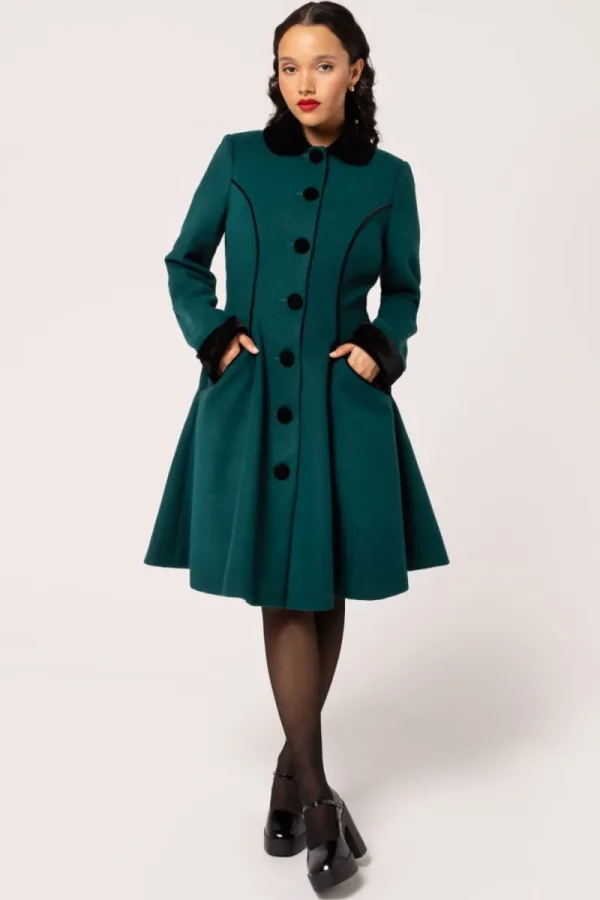 Hell Bunny Coats & Jackets | Coats & Jackets>Harper Coat Green