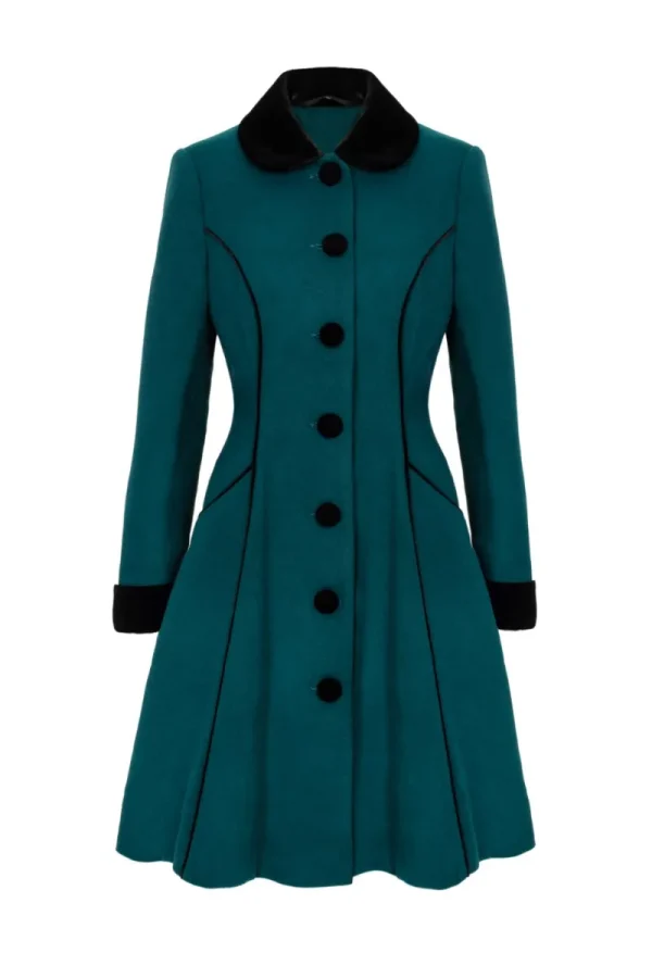 Hell Bunny Coats & Jackets | Coats & Jackets>Harper Coat Green