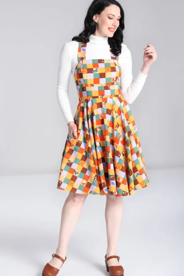 Hell Bunny Dresses | Dresses>Hawthorn Pinafore Dress MultiColour