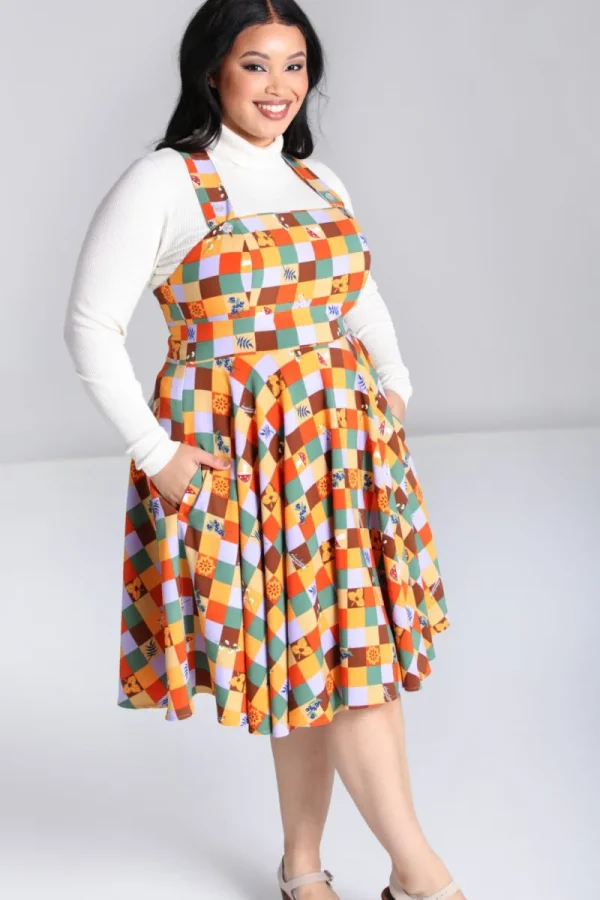 Hell Bunny Dresses | Dresses>Hawthorn Pinafore Dress MultiColour