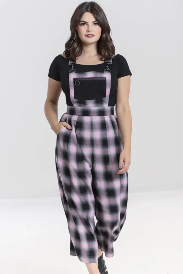 Hell Bunny Trousers & Shorts | Trousers & Shorts>Hayley Dungarees Pink