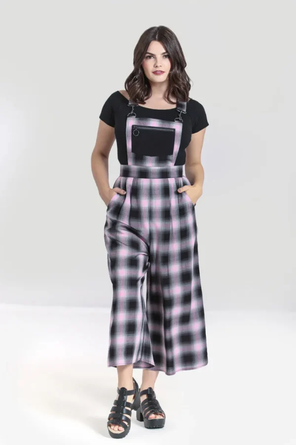 Hell Bunny Trousers & Shorts | Trousers & Shorts>Hayley Dungarees Pink