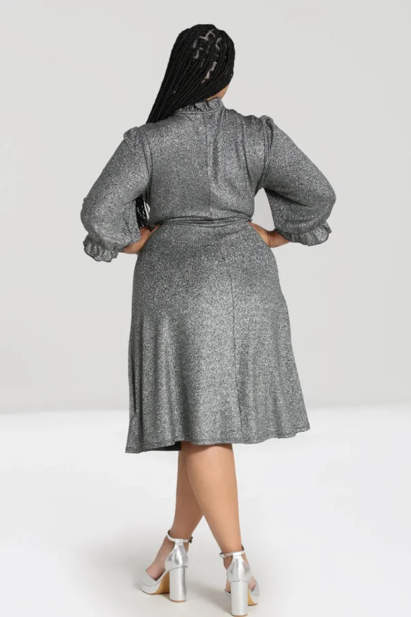 Hell Bunny Dresses | Dresses>Haze Mid Dress Silver