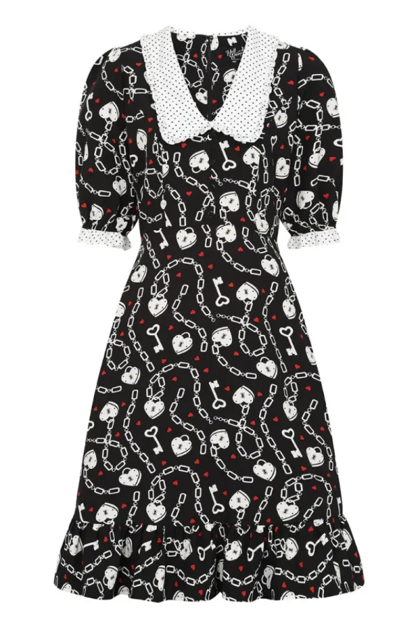 Hell Bunny Dresses | Dresses>Heart Lock Mid Dress Black