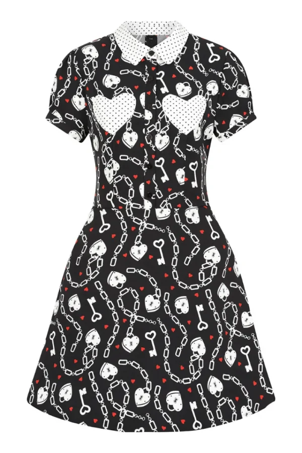 Hell Bunny Dresses | Dresses>Heart Lock Mini Dress Black