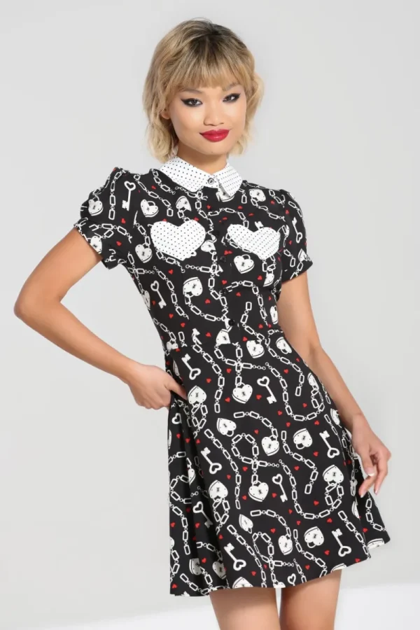 Hell Bunny Dresses | Dresses>Heart Lock Mini Dress Black