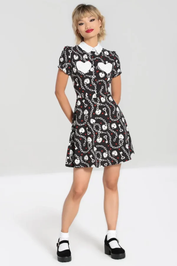 Hell Bunny Dresses | Dresses>Heart Lock Mini Dress Black