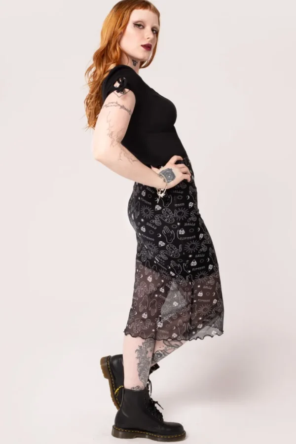 Hell Bunny Skirts | Skirts>Hello Goodbye Mesh Skirt Black