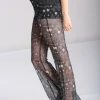 Hell Bunny Trousers & Shorts>Hello Goodbye Mesh Trousers Black