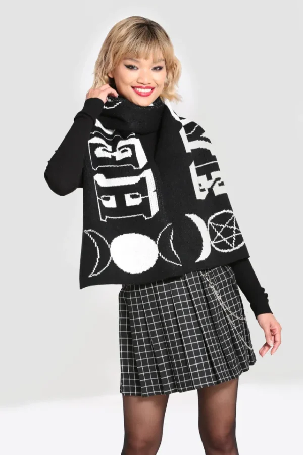 Hell Bunny Accessories>Hello Goodbye Scarf Black/White