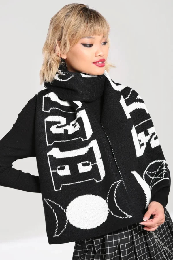 Hell Bunny Accessories>Hello Goodbye Scarf Black/White