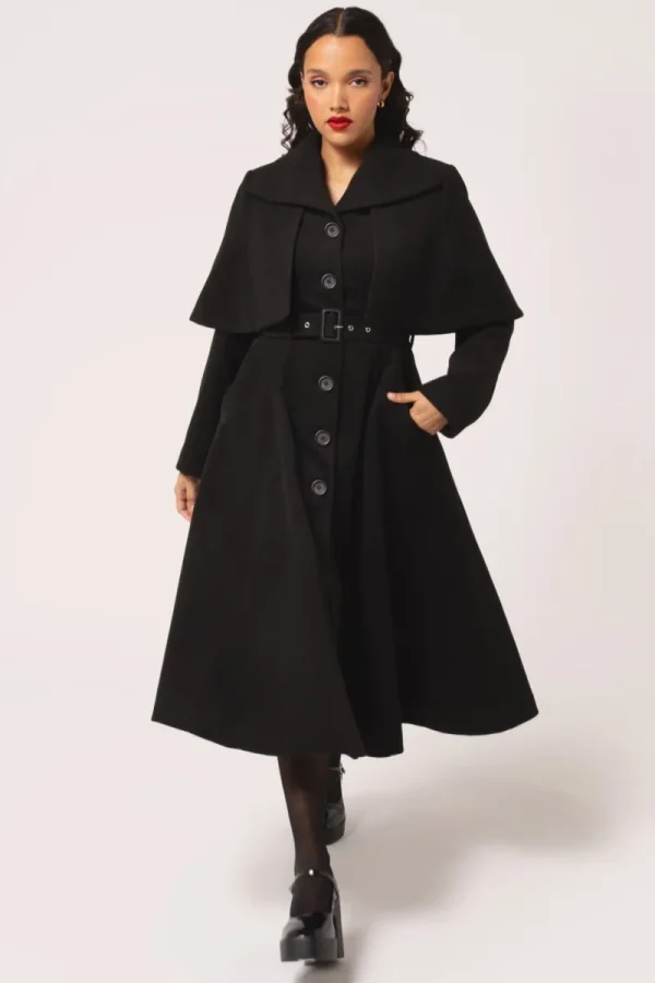 Hell Bunny Coats & Jackets | Coats & Jackets>Ingrid Coat Black