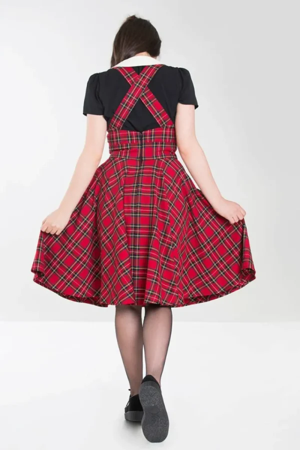 Hell Bunny Dresses | Dresses With Pockets>Irvine Pinafore Dress Red