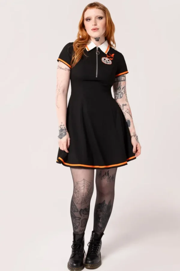 Hell Bunny Dresses | Mini Dresses>Jack-O-Lantern Dress Black