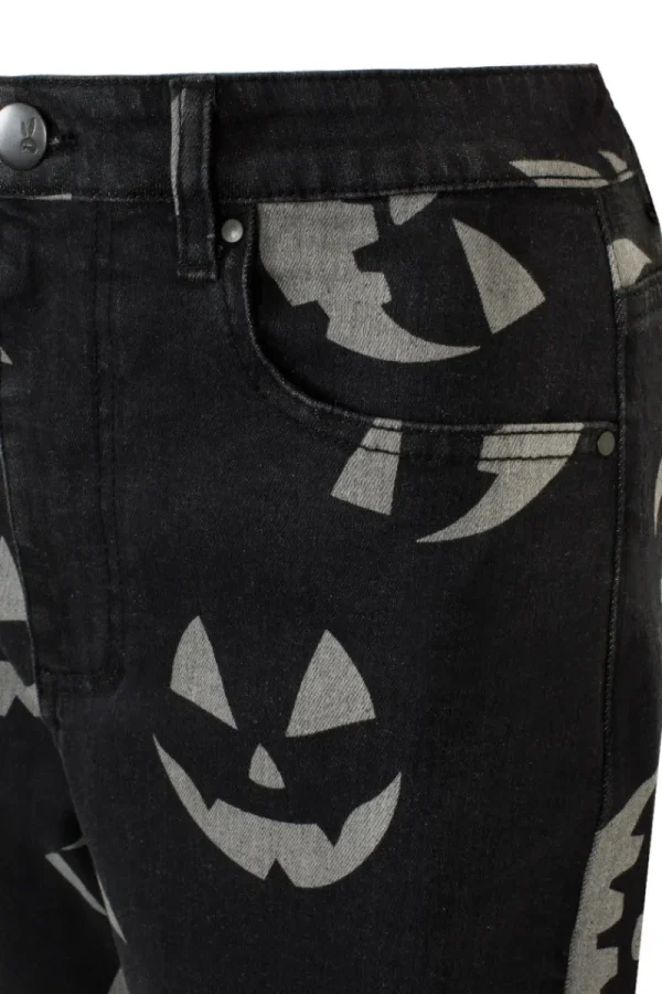 Hell Bunny Trousers & Shorts | Trousers & Shorts>Jack-O-Lantern Jeans Black