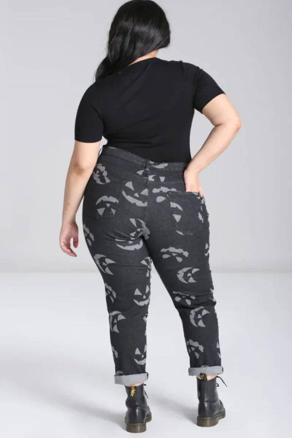 Hell Bunny Trousers & Shorts | Trousers & Shorts>Jack-O-Lantern Jeans Black