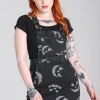 Hell Bunny Dresses | Dresses With Pockets>Jack-O-Lantern Pinafore Dress Black