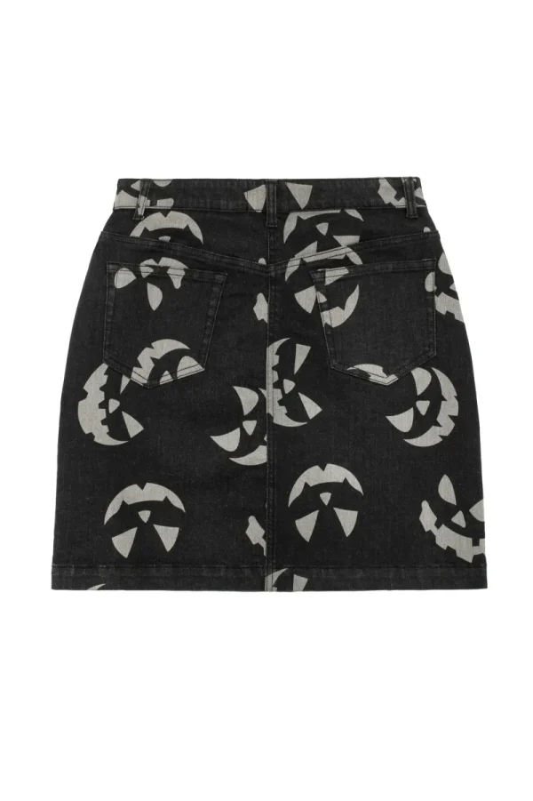 Hell Bunny Skirts | Denim>Jack-O-Lantern Skirt Black