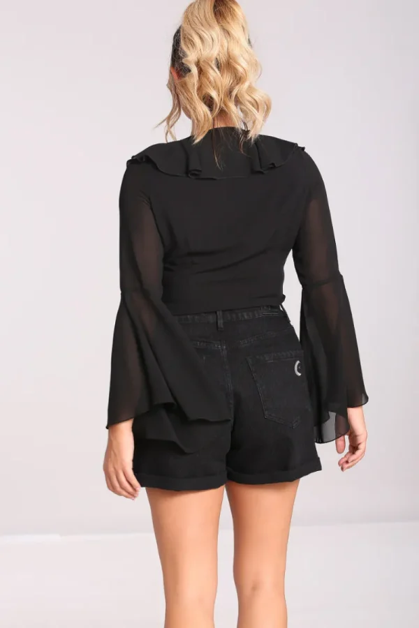 Hell Bunny Tops | Blouses>Jamie Blouse Black