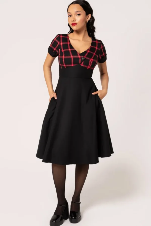 Hell Bunny Dresses | Vintage Dresses>Janine Dress Black/Red