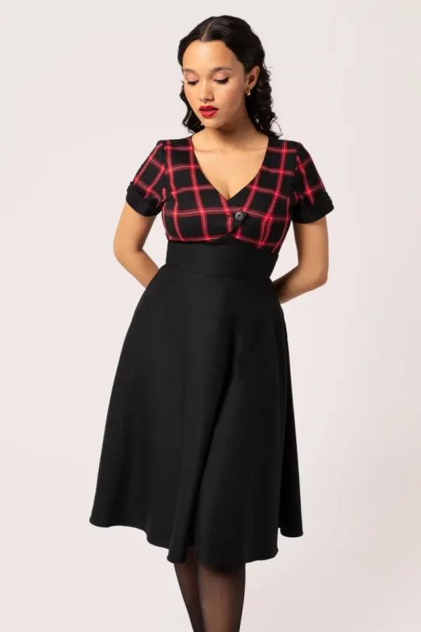 Hell Bunny Dresses | Vintage Dresses>Janine Dress Black/Red