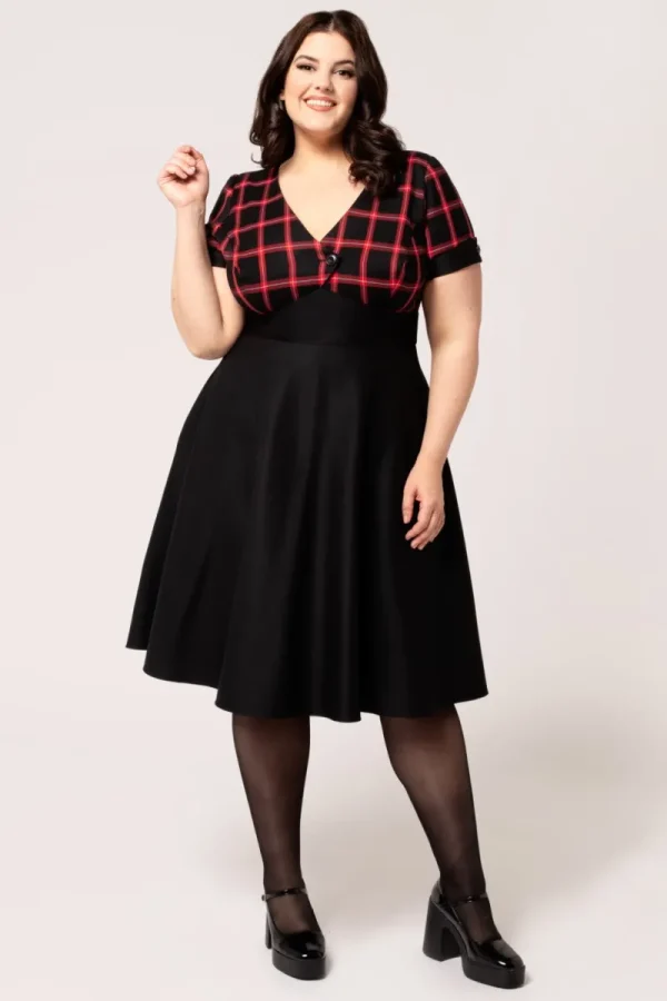 Hell Bunny Dresses | Vintage Dresses>Janine Dress Black/Red