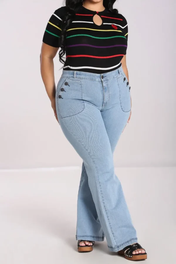 Hell Bunny Trousers & Shorts | Trousers & Shorts>Jill Jeans Blue