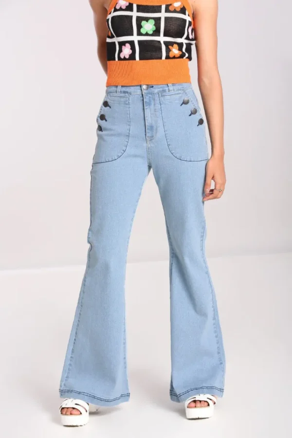 Hell Bunny Trousers & Shorts | Trousers & Shorts>Jill Jeans Blue