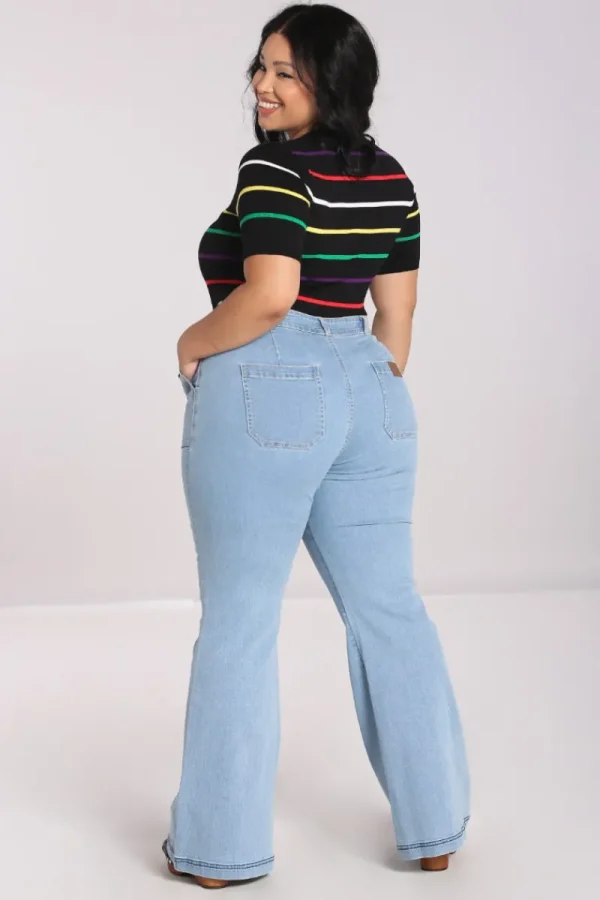 Hell Bunny Trousers & Shorts | Trousers & Shorts>Jill Jeans Blue