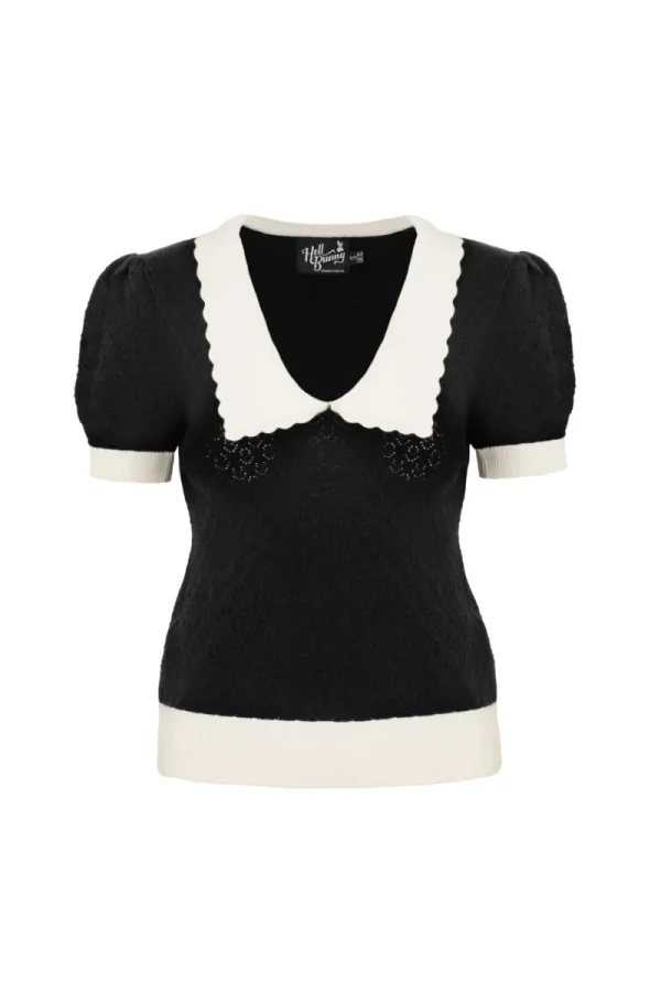 Hell Bunny Knitwear | Tops>Joanie Top Black