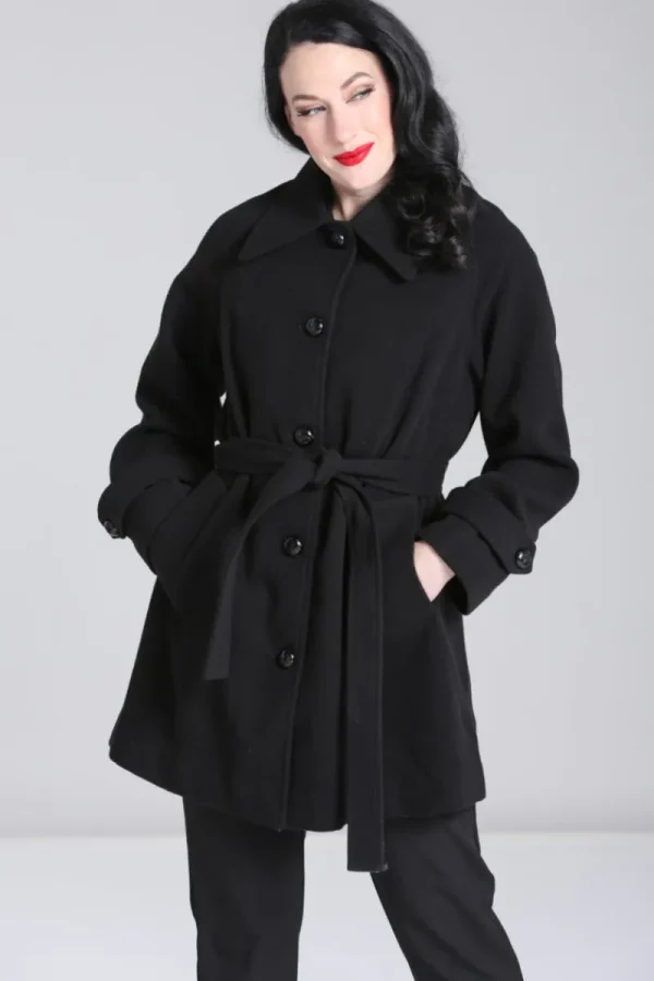 Hell Bunny Coats & Jackets>Juliette Coat Black