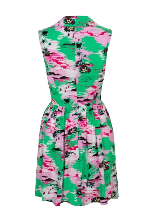 Hell Bunny Dresses>Kai Mini Dress Green