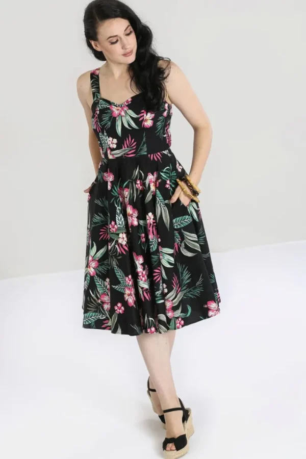 Hell Bunny Dresses | 50S Dresses>Kalani 50's Dress Black