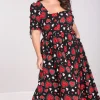 Hell Bunny Dresses With Pockets | Maxi Dresses>Kate Heart Dress Black