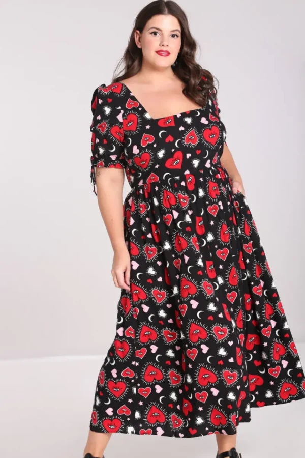 Hell Bunny Dresses With Pockets | Maxi Dresses>Kate Heart Dress Black