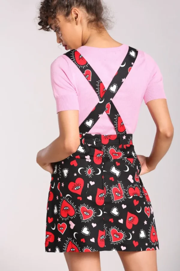 Hell Bunny Dresses | Dresses>Kate Heart Pinafore Dress Black