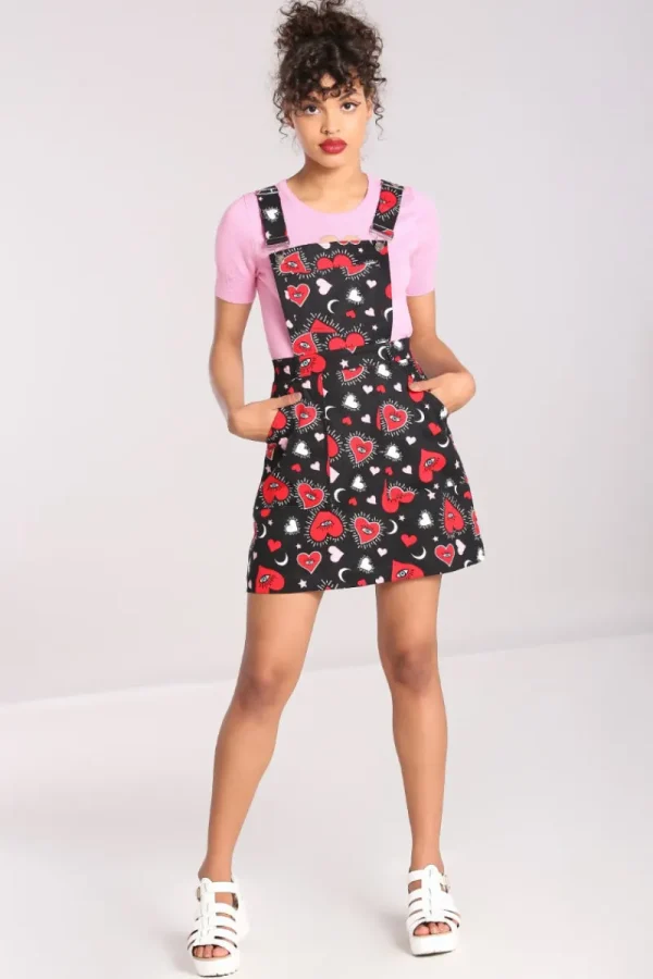 Hell Bunny Dresses | Dresses>Kate Heart Pinafore Dress Black