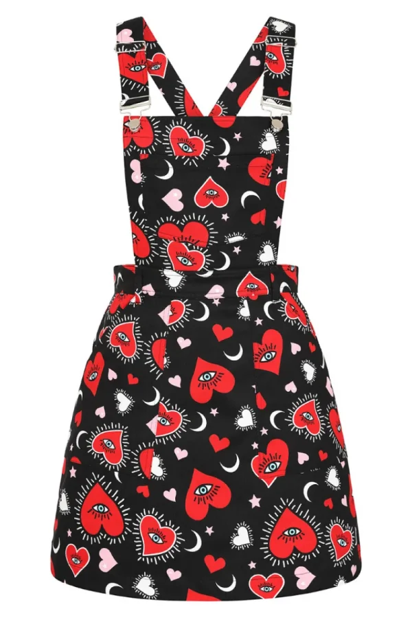 Hell Bunny Dresses | Dresses>Kate Heart Pinafore Dress Black