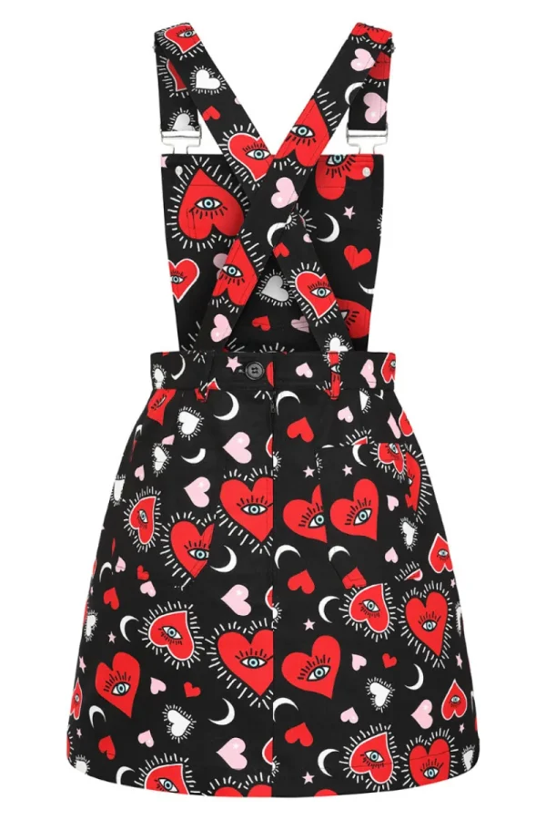 Hell Bunny Dresses | Dresses>Kate Heart Pinafore Dress Black