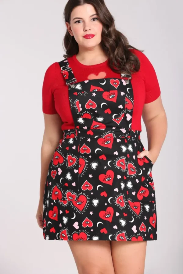 Hell Bunny Dresses | Dresses>Kate Heart Pinafore Dress Black