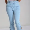 Hell Bunny Trousers & Shorts>Kiralee Cropped Jeans Blue