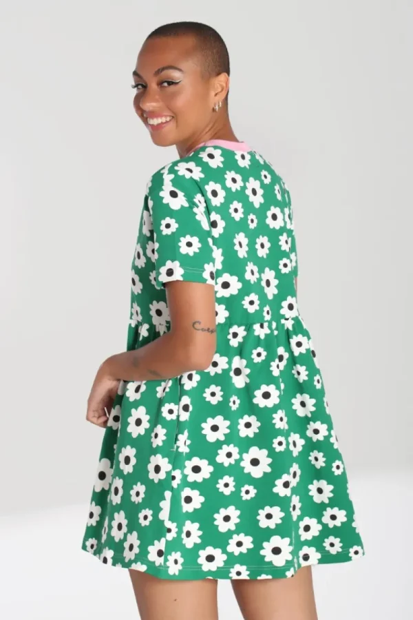 Hell Bunny Dresses | Loungewear>Kitsch Daisy MIni Dress Green