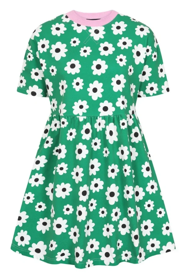 Hell Bunny Dresses | Loungewear>Kitsch Daisy MIni Dress Green