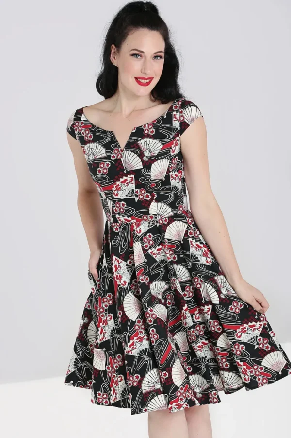 Hell Bunny Dresses | Dresses With Pockets>Lanah Mid Dress Black