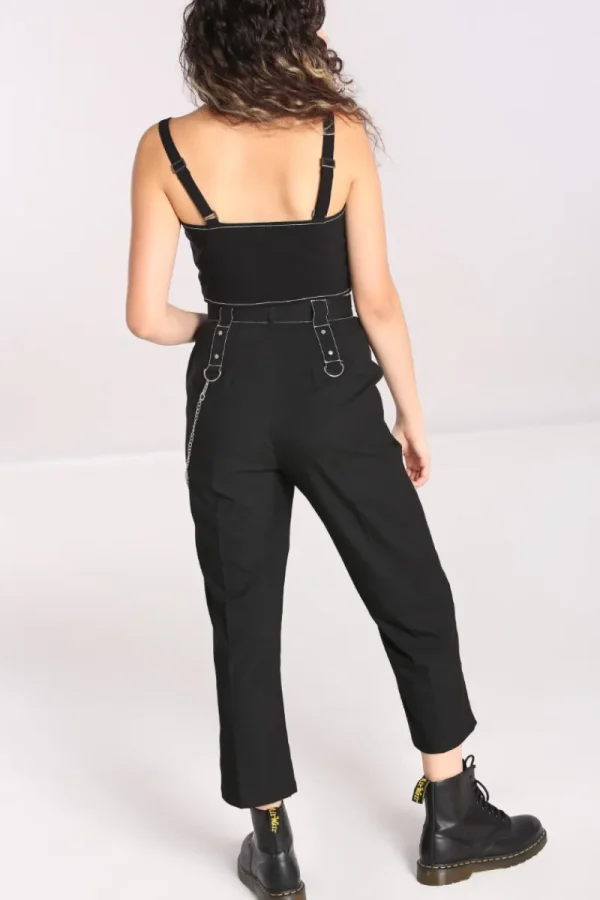 Hell Bunny Trousers & Shorts | Trousers & Shorts>Lennox Cropped Trousers Black