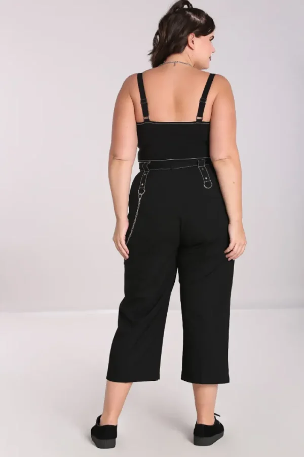 Hell Bunny Trousers & Shorts | Trousers & Shorts>Lennox Cropped Trousers Black