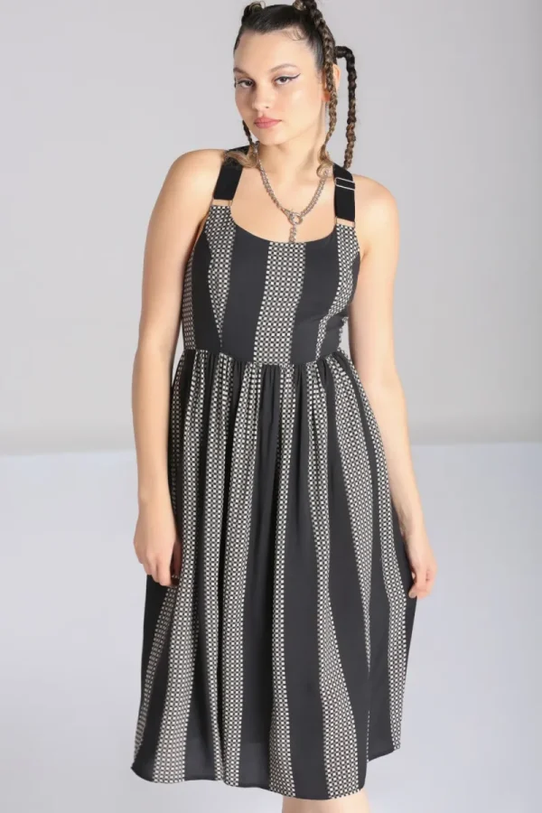 Hell Bunny Dresses>Lita Dress Black/Grey