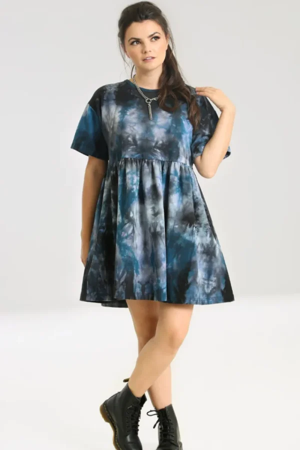 Hell Bunny Dresses | Loungewear>Lost Mini Dress Navy